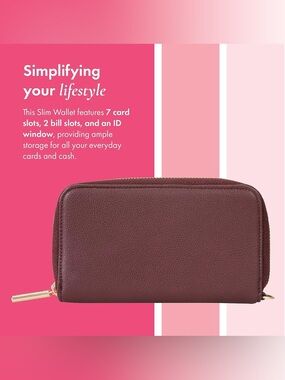 Thirty-One All About the Benjamins Wallet - Mulberry Smooth Pebble